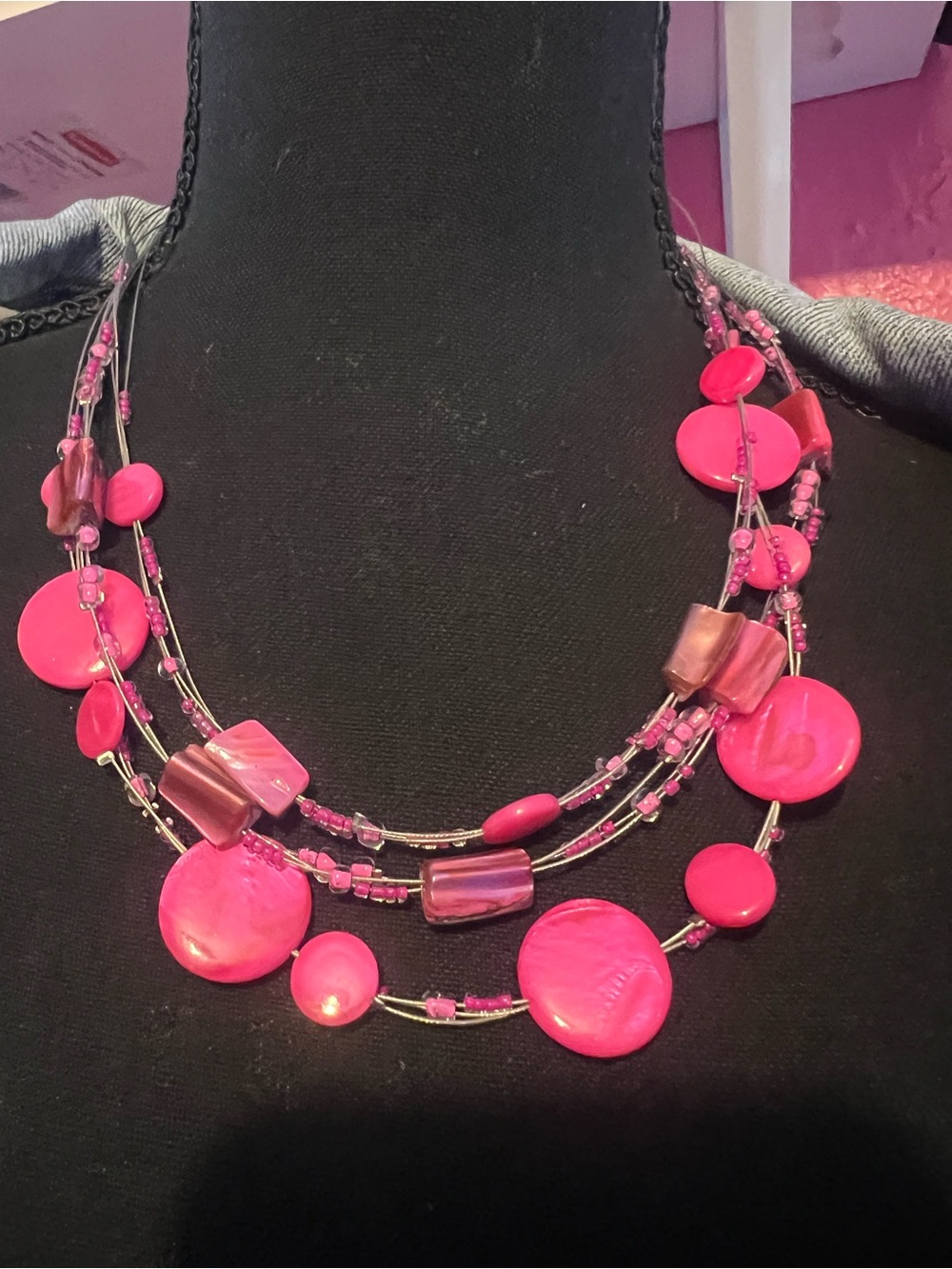 Avenue  2 necklaces Multi-Strand Disc & Bead Necklace